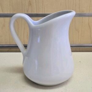 Vintage Pillivuyt French Creamer Pitcher Small White Porcelain 4”